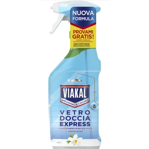  Viakal Anticalcare Vetro Doccia Express fiori di primavera засіб для чищення скла в душ-кабіні, спрей 470 мл
